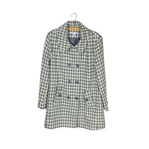 Larry Levine Houndstooth Wool Coat Poetcore Heritage Size 18